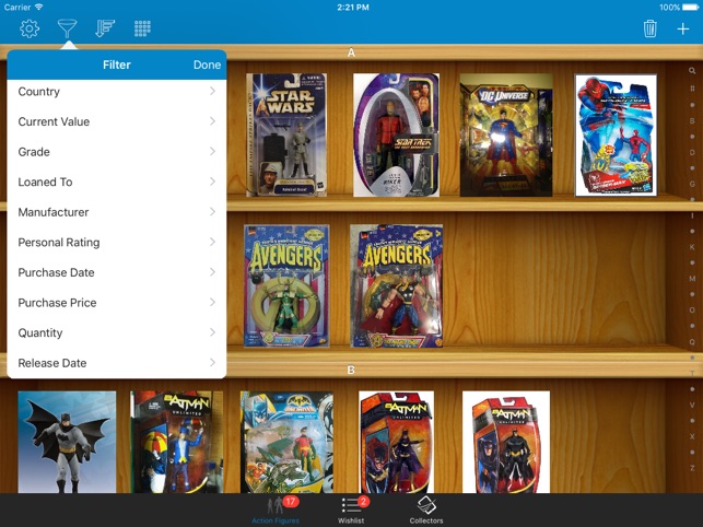 Action Figures Toys Collector for iPad