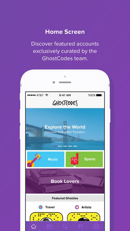 GhostCodes - a discovery app for Snapchat
