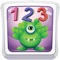 learning number with cute monster