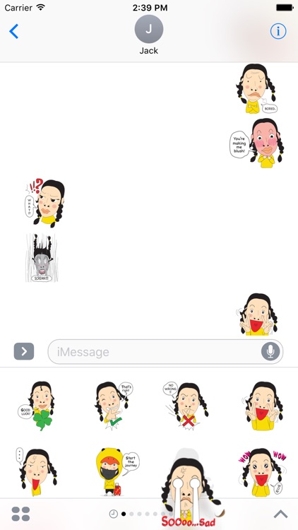 Ugly Girl Stickers Lovely for iMessage