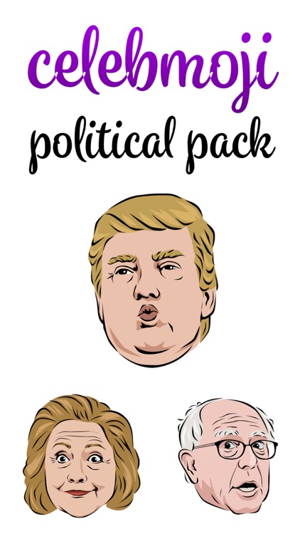 Celebmoji Politics Stickers–Trump, Clinton, Obama screenshot-4