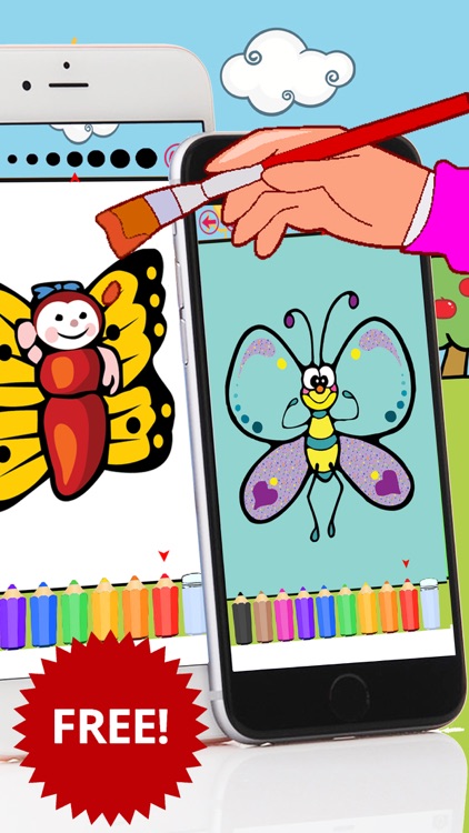 Butterfly And Bug Coloring Book Games For Kids by Watchara Boonnoon