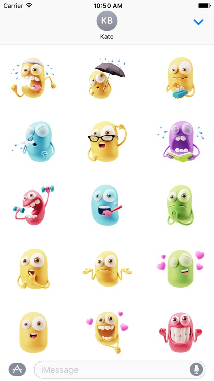 3D Smileys Stickers