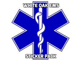 The White Oak EMS Sticker Pack contains fun stickers that people in EMS, fire, and the medical professions can relate to and enjoy