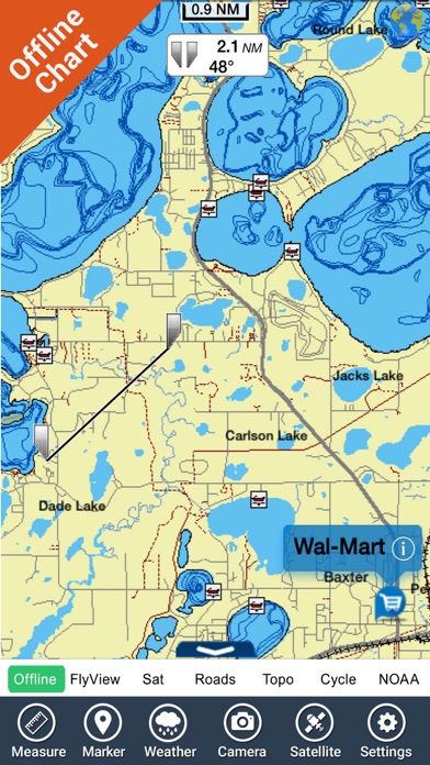 Guntersville lake map GPS fishing charts offline screenshot 3