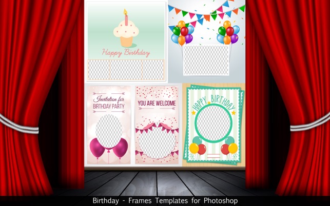 Birthday - Frames Templates for Photosho