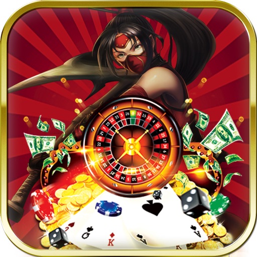 Ninja Slots Poker - 21 Blackjack with 4 Game iOS App