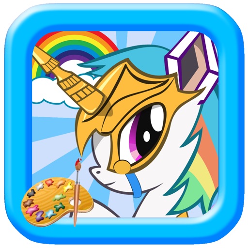 Children Little Unicorn Coloring Books Free Game iOS App