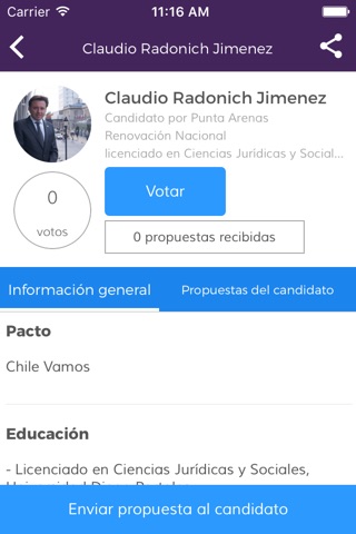 Candidatos Municipales Chile 2016 screenshot 3