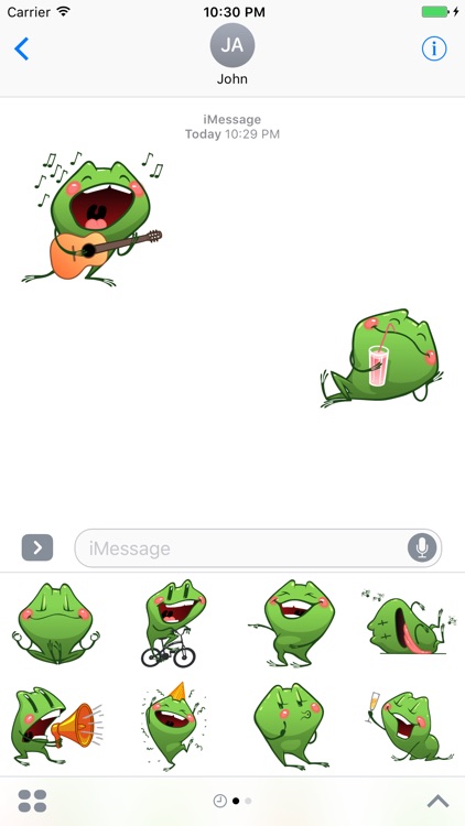 Cute Frog Sticker for iMessage #1
