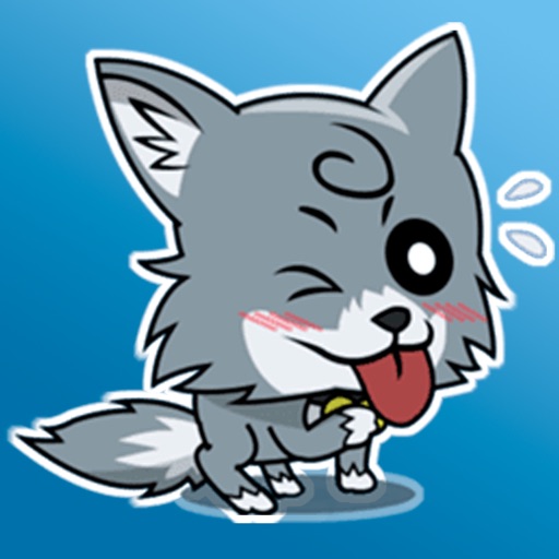 Cute Wolf Puppy Stickers icon