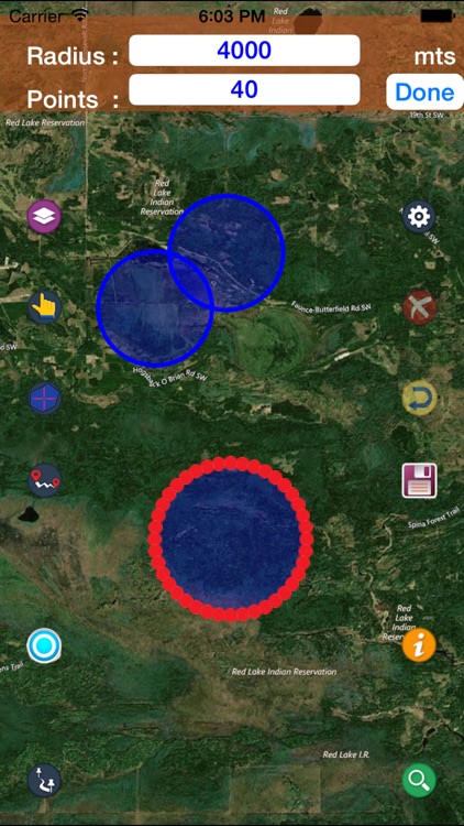 Area Distance Perimeter Measurement for Map on GPS