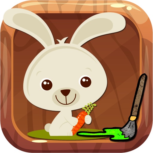 Preeschool Coloring Free Rabbit Crazy Icon