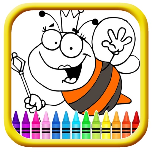 Paint Game Lady Bee Coloring Book Game Version iOS App