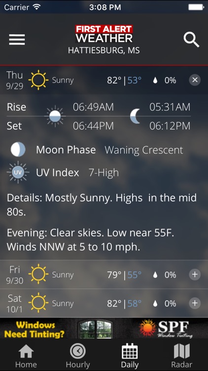 WDAM 7 Hattiesburg Weather screenshot-3