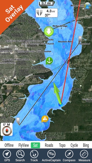 Lake Houston Texas GPS fishing map offline(圖2)-速報App