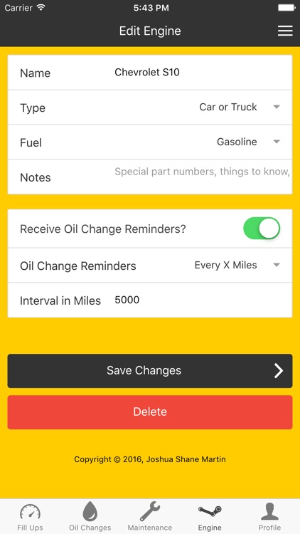 Engine Buddy - Oil Changes and Auto Records screenshot-3