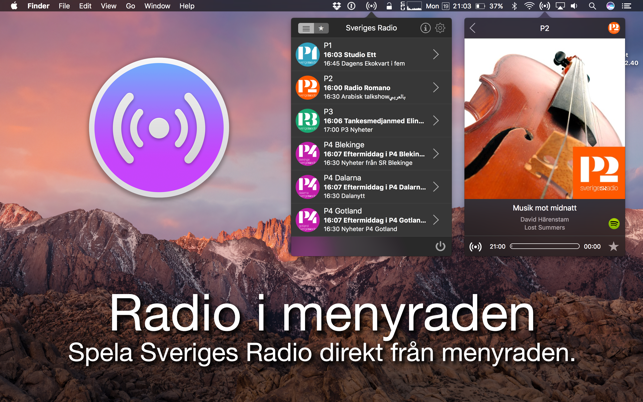 Radio i menyraden