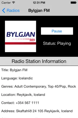 Game screenshot Iceland Radio Live Player (Icelandic, Ísland) hack