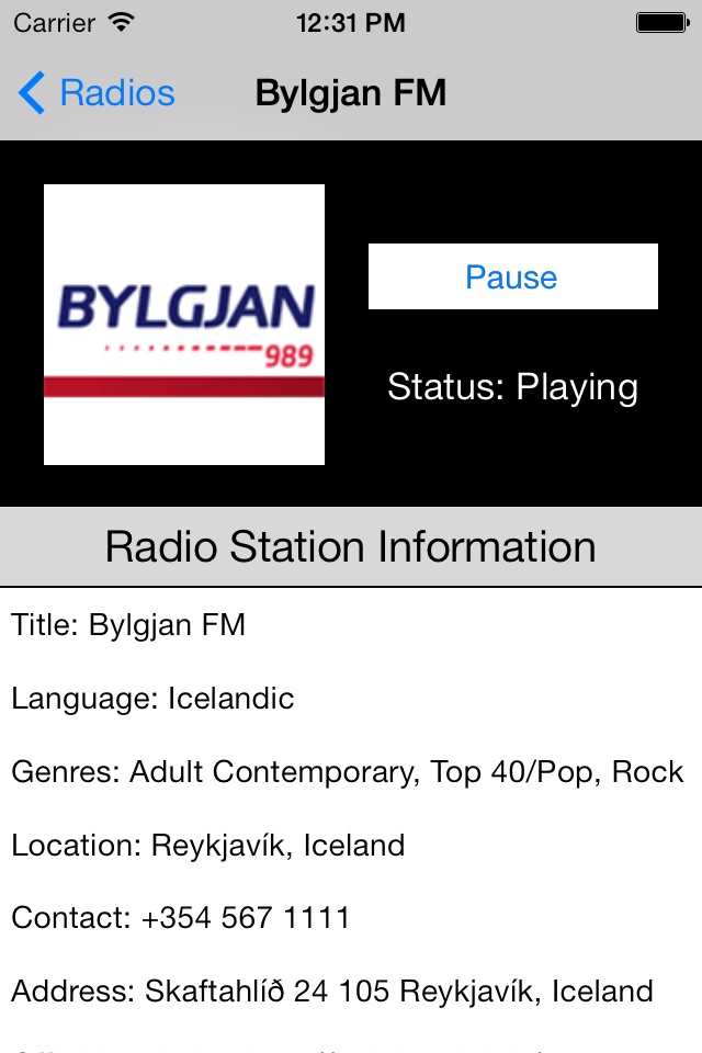 Iceland Radio Live Player (Icelandic, Ísland) screenshot 3