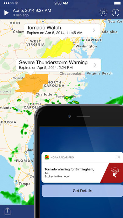 NOAA Radar Pro – Storm Alerts, Hurricane Tracker, Weather Radar and Forecast screenshot 2