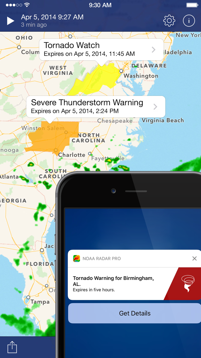 NOAA Radar Pro Weather Alerts