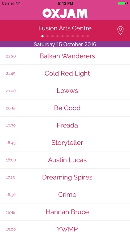 Oxjam Oxford Takeover - festival programme