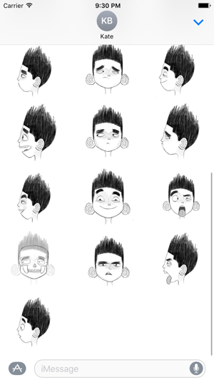 Spiky Hair Boy emoticons - Facial Expression(圖3)-速報App