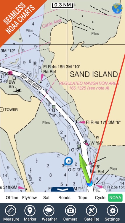 Marine : Oregon - Washington GPS Map Navigator