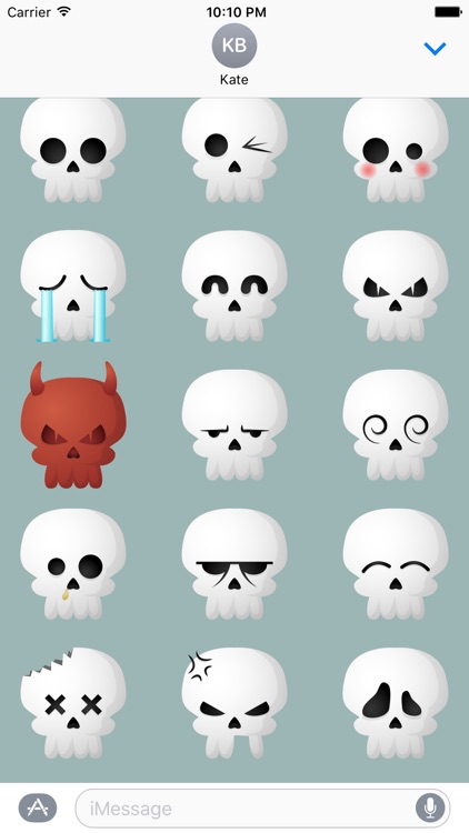 Skully Emoji Stickers screenshot-3