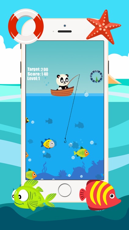 Panda fishing game for children age 2-5