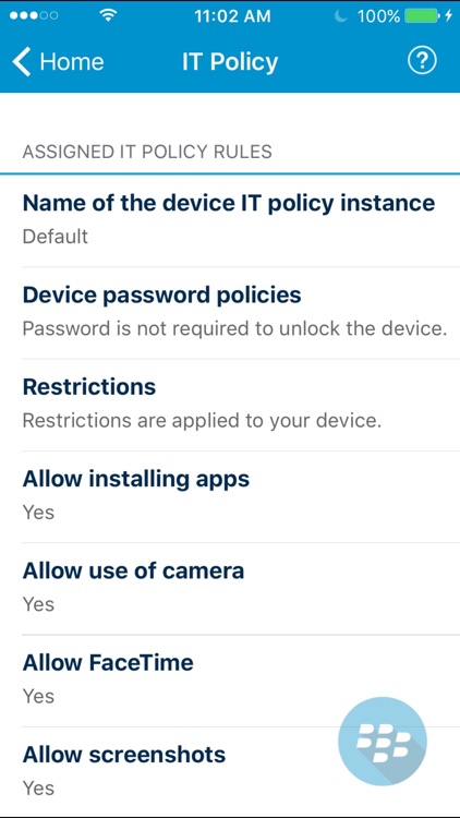 BlackBerry UEM Client