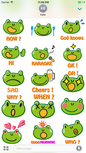 Cute Frog Stickers for iMessage(圖1)-速報App