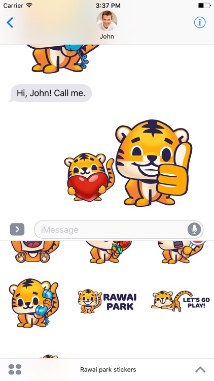 Rawai Tiger - baby tiger stickers for kids park screenshot-1