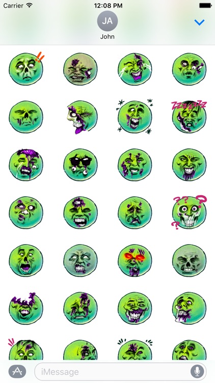 Zombie Halloween Stickers screenshot-3