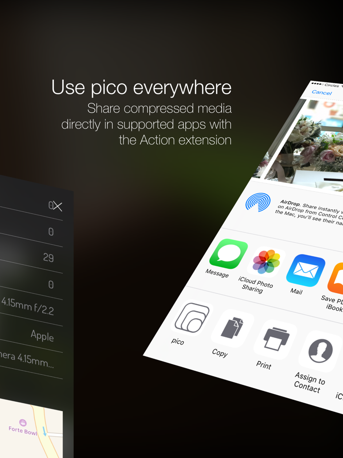pico - compress photos, view EXIF, protect privacy