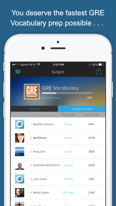 GRE Vocab Genius Screenshot on iOS