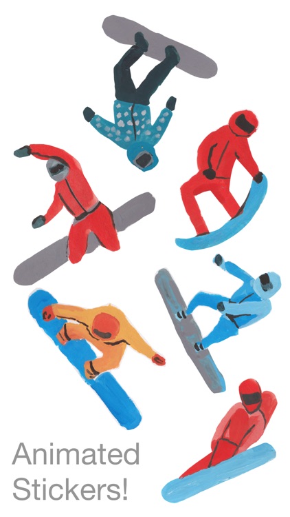 Snowboard Animated Stickers Pack