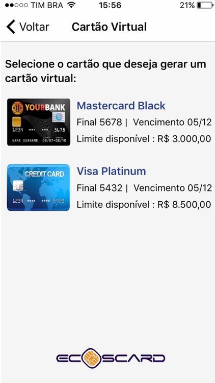 EMV Cartão Virtual