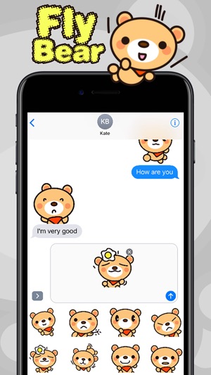 Fly Bear Sticker - Cute & Emotional Stickers(圖3)-速報App