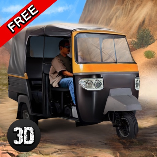 Tuk Tuk Rickshaw Offroad Driver 3D Icon