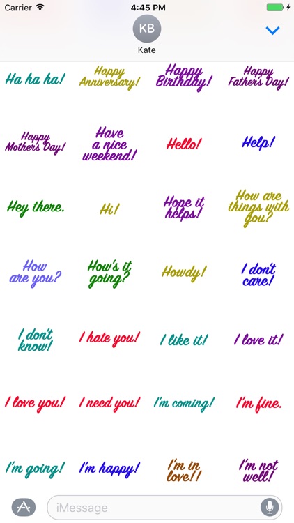 Expressios Multi-Colored Stickers for iMessage