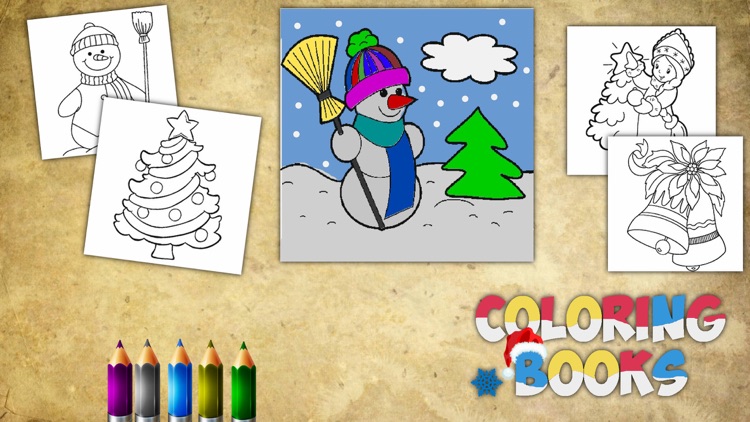 Christmas. Coloring books for kids. Free