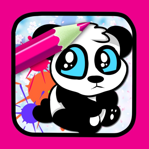 Game Drawing Panda for Family Kids Coloring Icon
