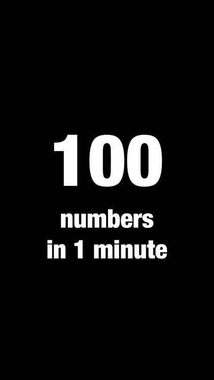 100 numbers in 1 minute - DHS