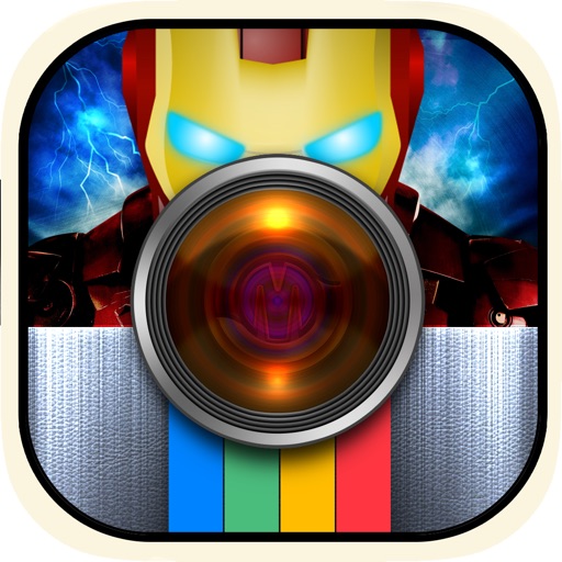 Superhero Sticker Camera Pictures Booth Dress Up icon
