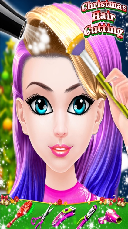 Christmas Hair Cutting - Trendy Hairstyle Games