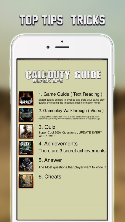 Guide Cheats Pro "for Call of Duty: Black Ops "