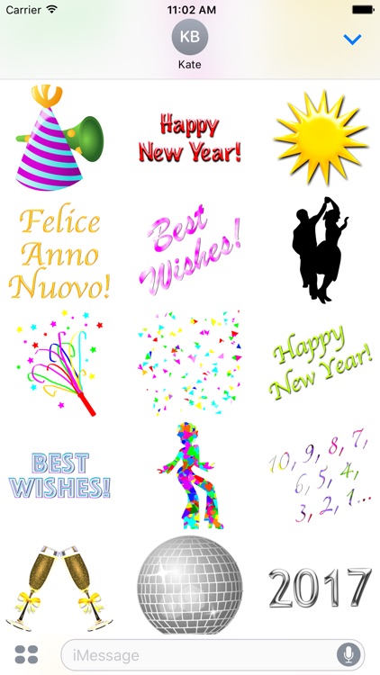 Happy New Year 2017 • 80 stickers for iMessage