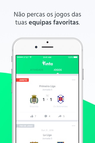 Finta - Football meets social screenshot 2